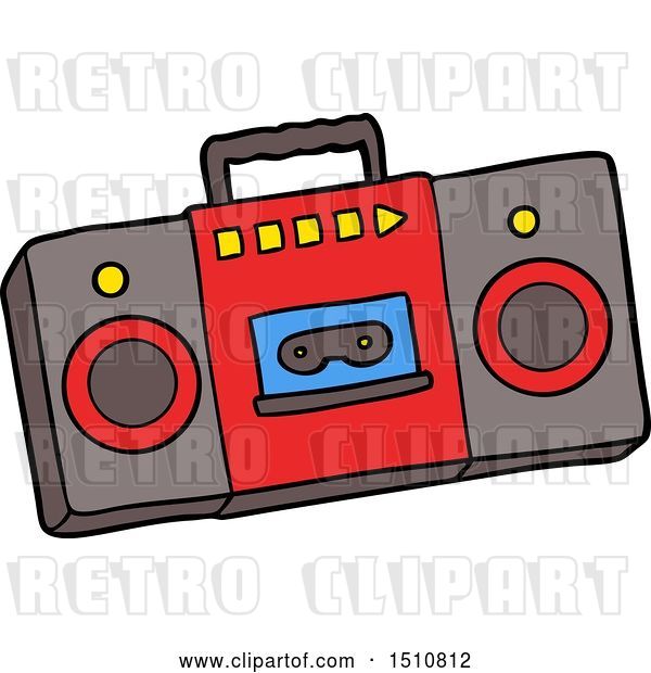 Vector Clip Art of Retro Cassette Tape Player