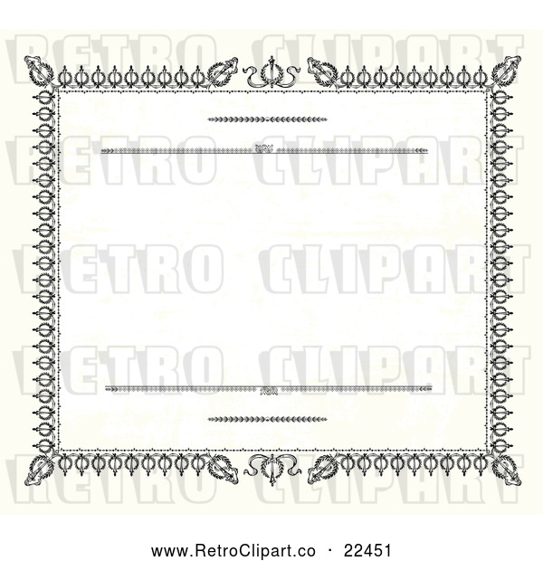 Vector Clip Art of Retro Certificate Border