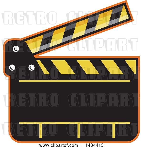 Vector Clip Art of Retro Clapper Board