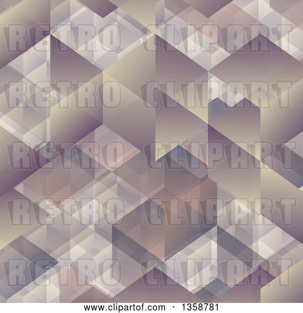 Vector Clip Art of Retro Cubic Geometric Background