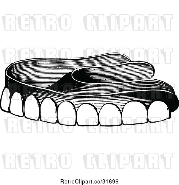 Vector Clip Art of Retro Dentures