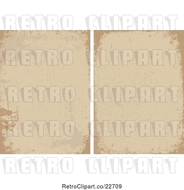 Vector Clip Art of Retro Distressed Brown and Tan Backgrounds