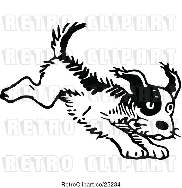 Vector Clip Art of Retro Dog