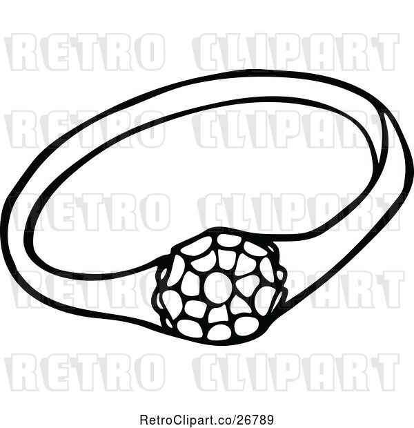 Vector Clip Art of Retro Engagement Ring