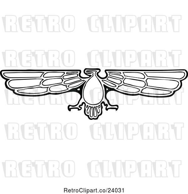 Vector Clip Art of Retro Falcon