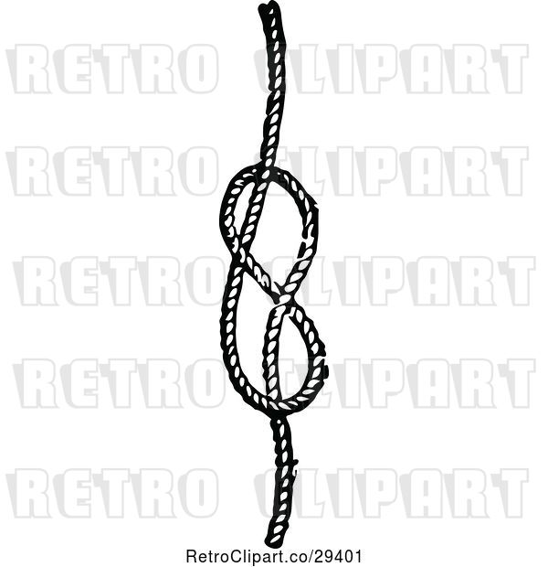 Vector Clip Art of Retro Figure Eight Knot