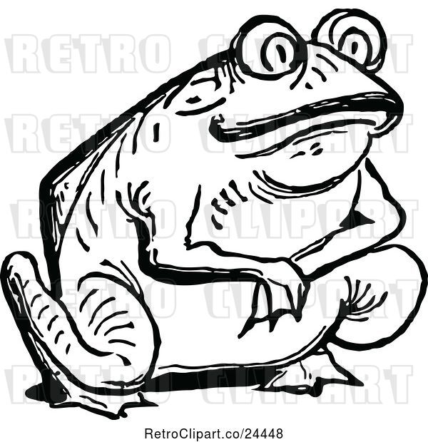 Vector Clip Art of Retro Frog