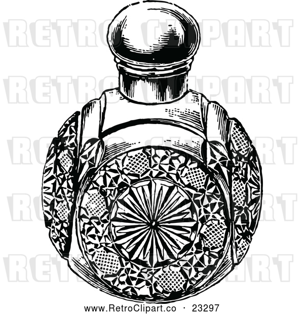 Vector Clip Art of Retro Glass Perfume Bottle