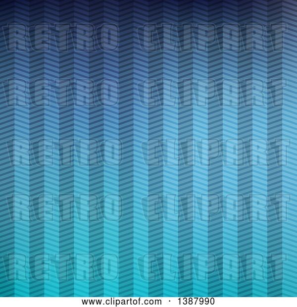Vector Clip Art of Retro Gradient Blue Zig Zag Pattern Background