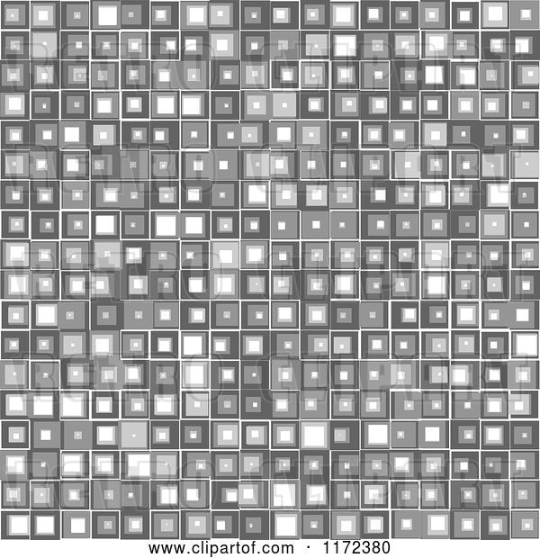 Vector Clip Art of Retro Grayscale Background of Funky Gray Squares