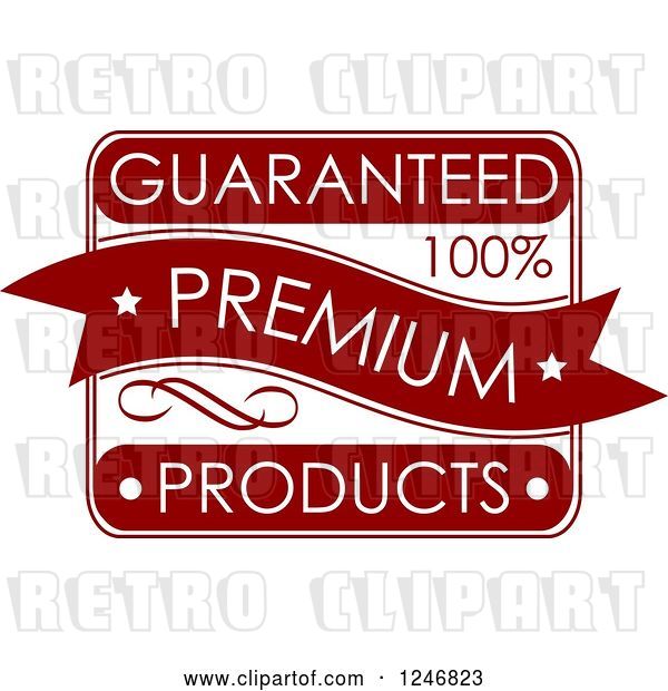 Vector Clip Art of Retro Guaranteed Premium Quality Label