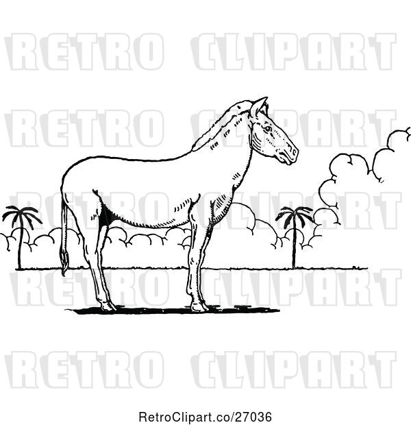 Vector Clip Art of Retro Horse