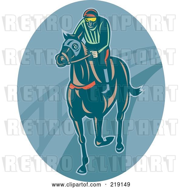 Vector Clip Art of Retro Jockey Logo