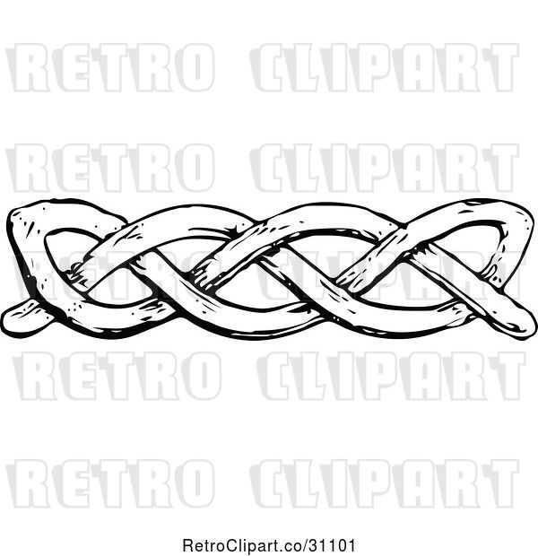 Vector Clip Art of Retro Knot Border