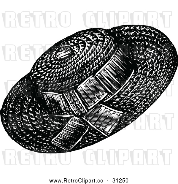 Vector Clip Art of Retro Ladies Hat 2