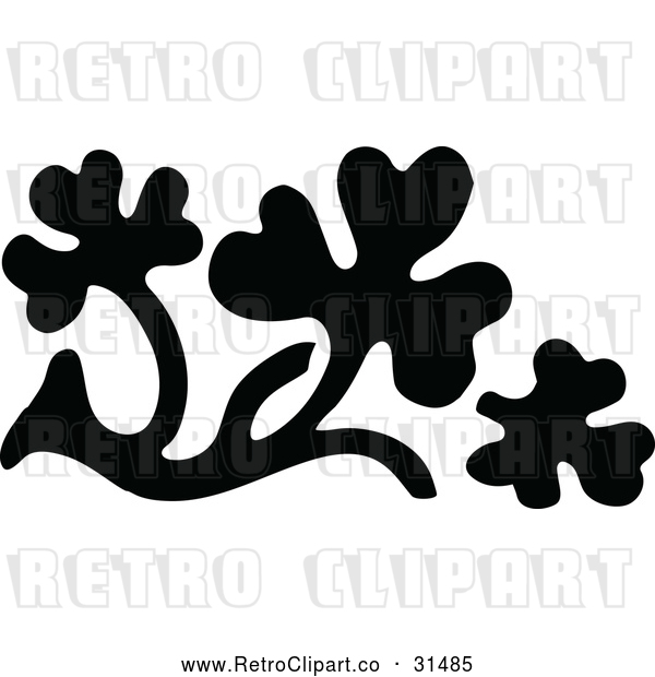 Vector Clip Art of Retro Leaf Design Element 4