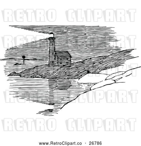 Vector Clip Art of Retro Lighthouse