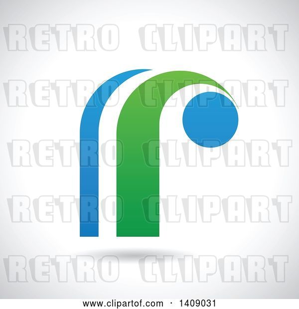 Vector Clip Art of Retro Lowercase Letter R Abstract Design
