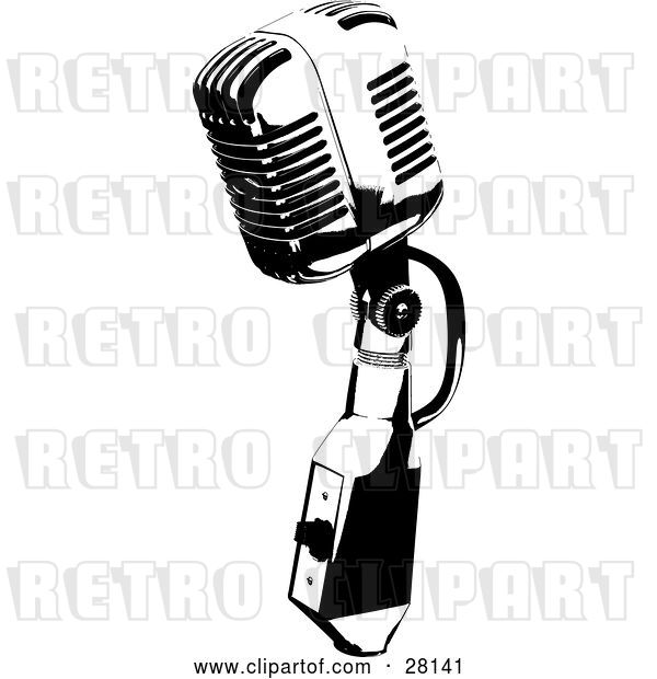 Vector Clip Art of Retro Microphone Speaker