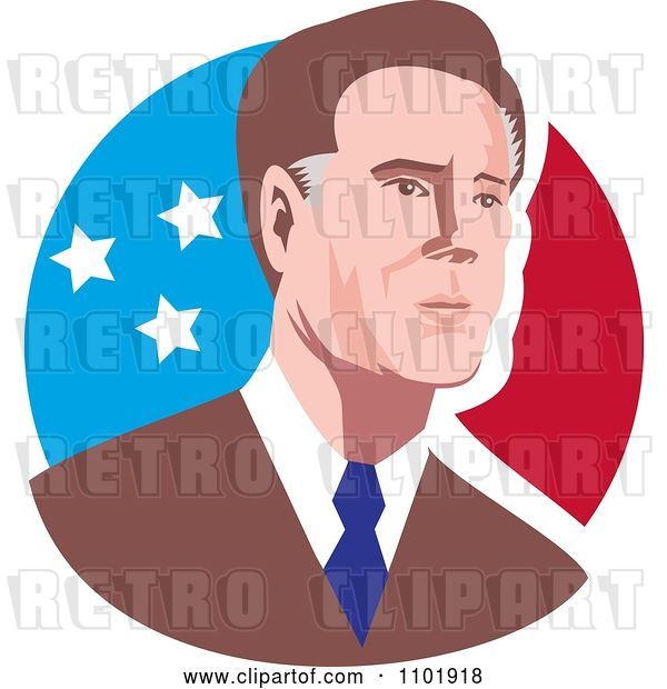 Vector Clip Art of Retro Mitt Romney 2012 Republican American Presidential Candidate