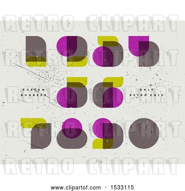 Vector Clip Art of Retro Numbers in Neoclassical Didot