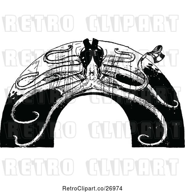 Vector Clip Art of Retro Octopus Arch