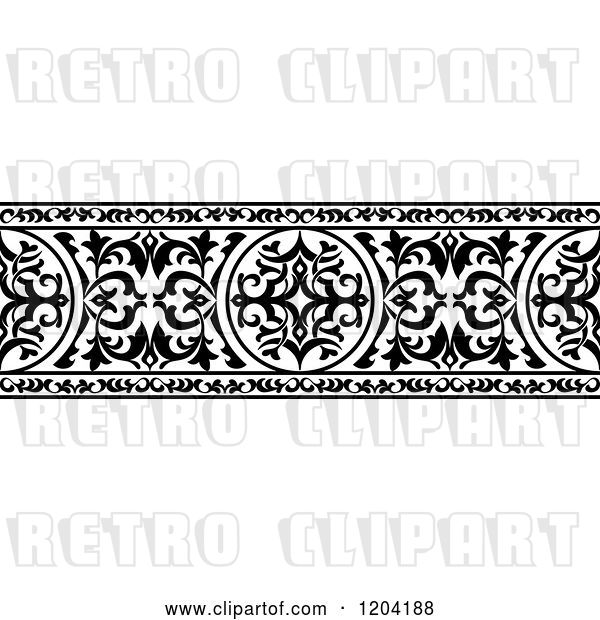 Vector Clip Art of Retro Ornate Arabian Border 4