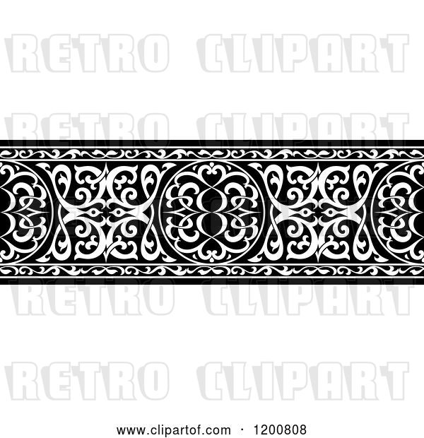 Vector Clip Art of Retro Ornate Arabian Border