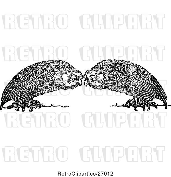 Vector Clip Art of Retro Owls