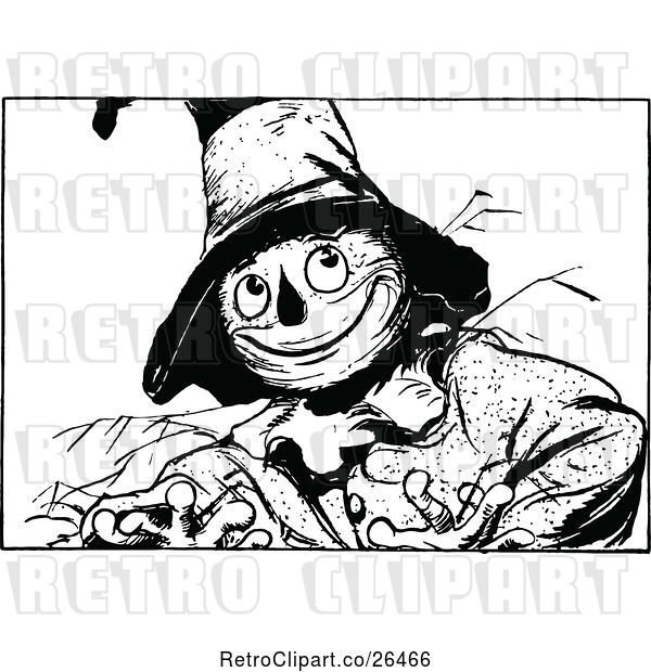 Vector Clip Art of Retro Oz Scarecrow