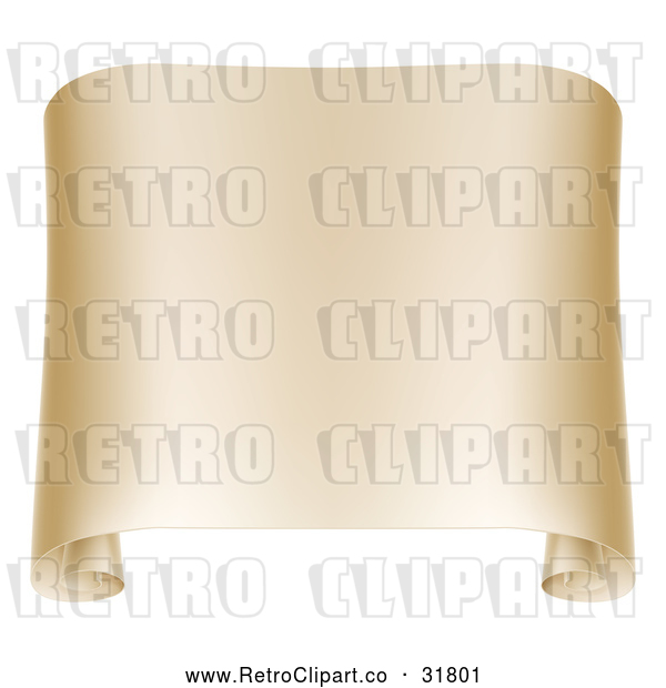 Vector Clip Art of Retro Paper Scroll with Curled Edges