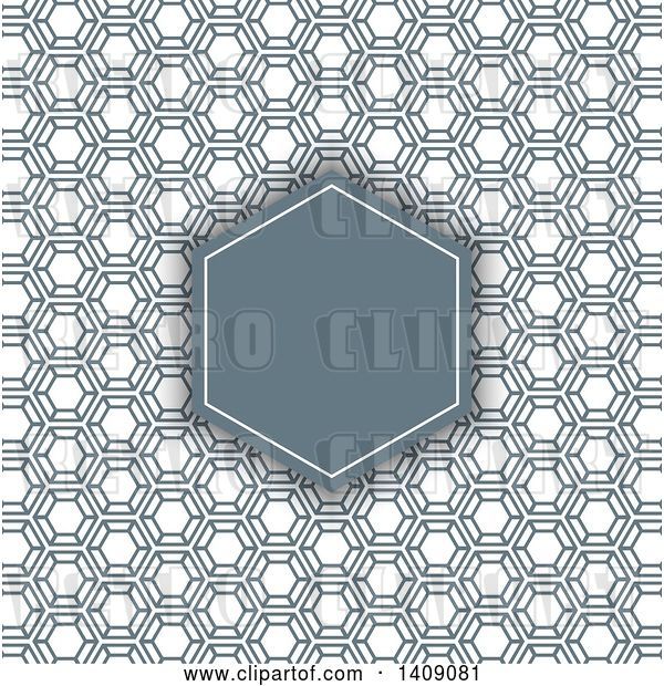 Vector Clip Art of Retro Pattern with a Blank Frame in the Center