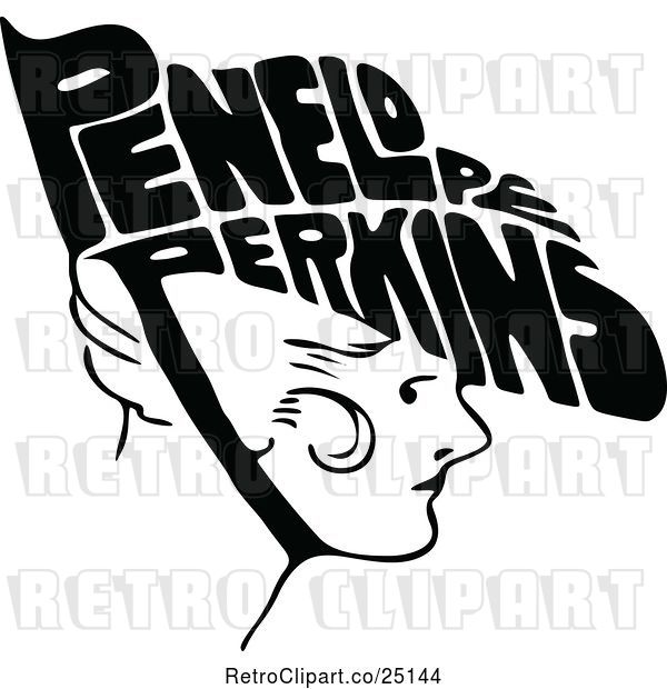 Vector Clip Art of Retro Penelope Perkins Lady