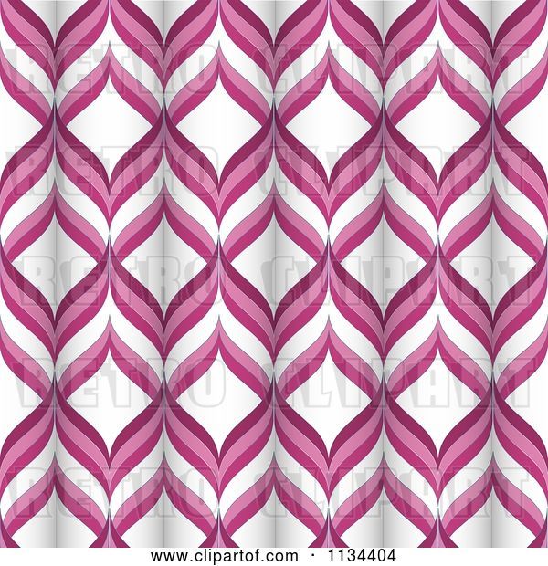 Vector Clip Art of Retro Pink and White Tubular Pattern