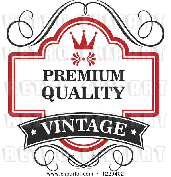 Vector Clip Art of Retro Premium Quality Guarantee Label 5