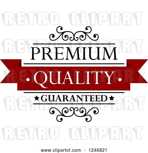 Vector Clip Art of Retro Premium Quality Label