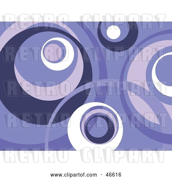 Vector Clip Art of Retro Purple and White Circle Background