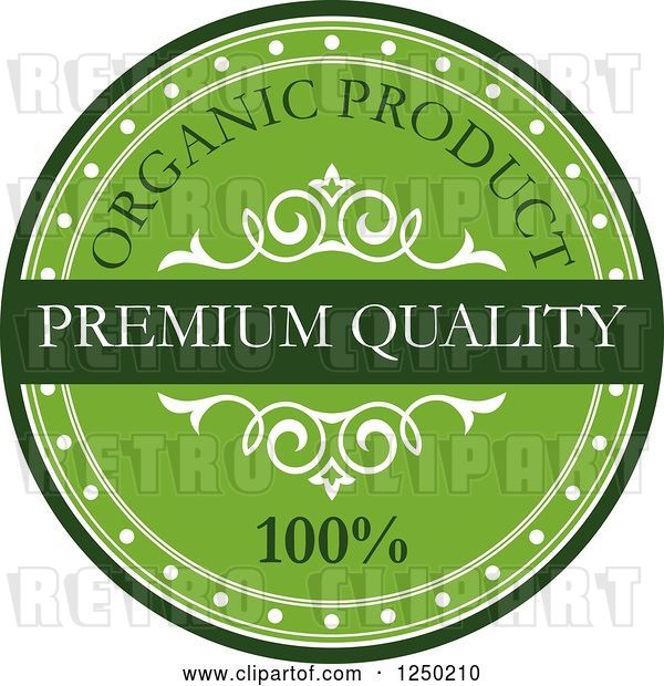 Vector Clip Art of Retro Quality Organic Label