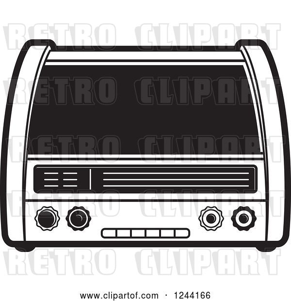 Vector Clip Art of Retro Radio 4