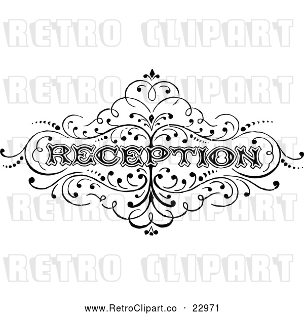 Vector Clip Art of Retro Reception Text