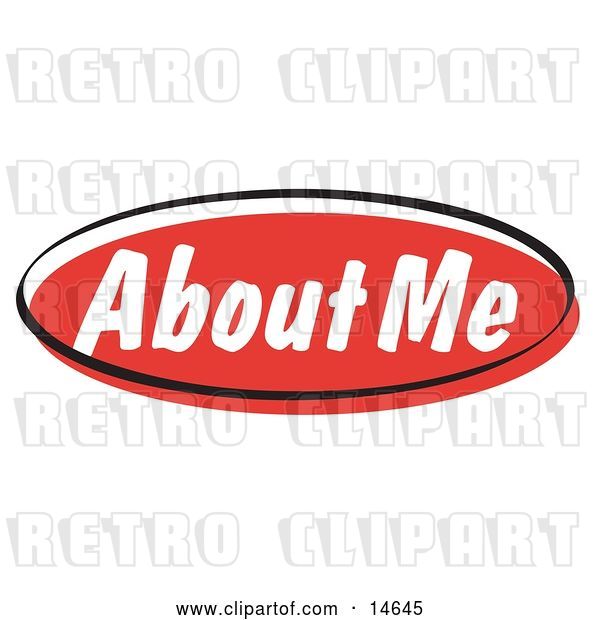 Vector Clip Art of Retro Red About Me Internet Website Button