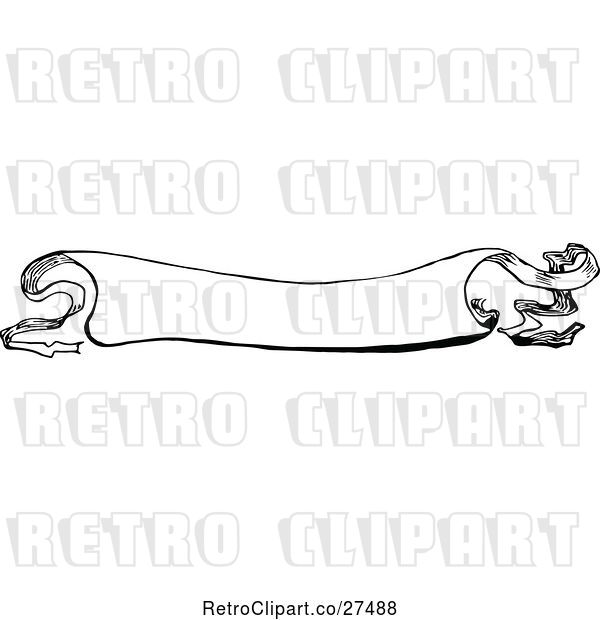 Vector Clip Art of Retro Ribbon Banner
