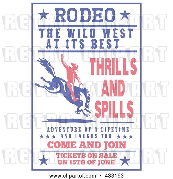 Vector Clip Art of Retro Rodeo Sign - 1