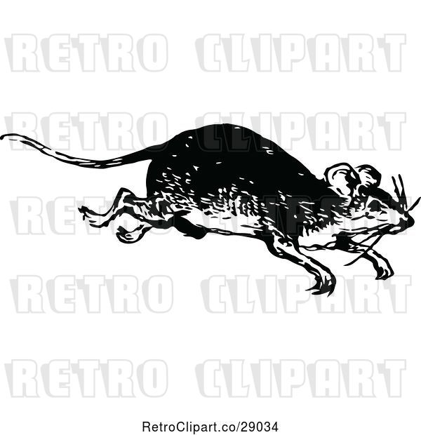 Vector Clip Art of Retro Running Mouse