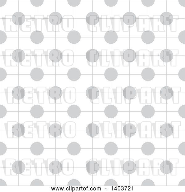Vector Clip Art of Retro Seamless Grayscale Pattern Background of Circles