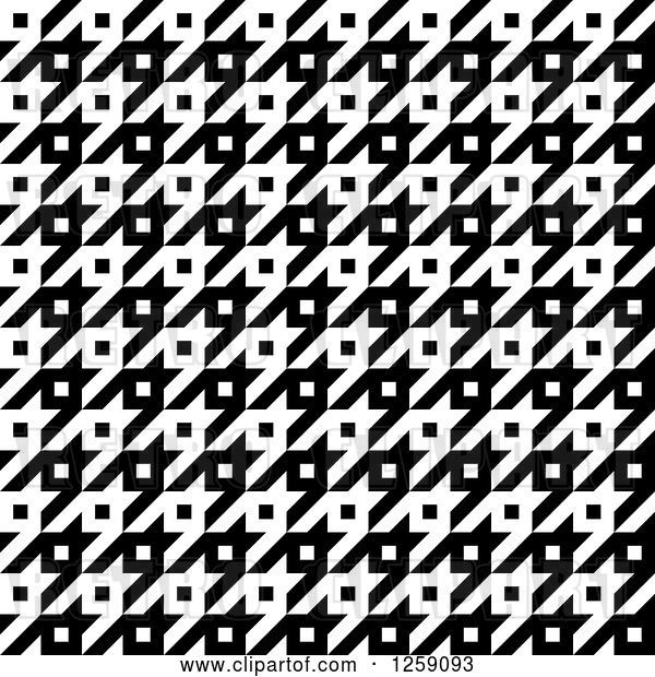 Vector Clip Art of Retro Seamless Houndstooth Pattern