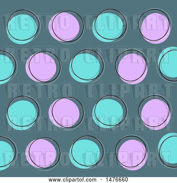 Vector Clip Art of Retro Sketched Circle Pattern Background