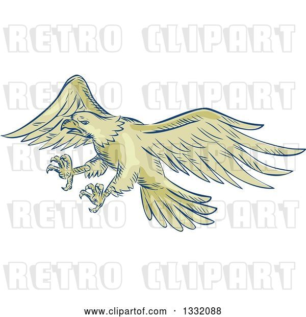 Vector Clip Art of Retro Sketched or Engraved