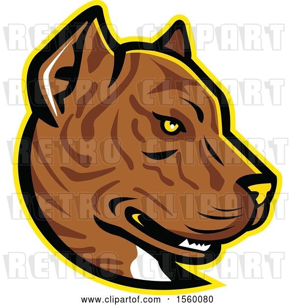 Vector Clip Art of Retro Spanish Bulldog Alano Espanol Dog Mascot