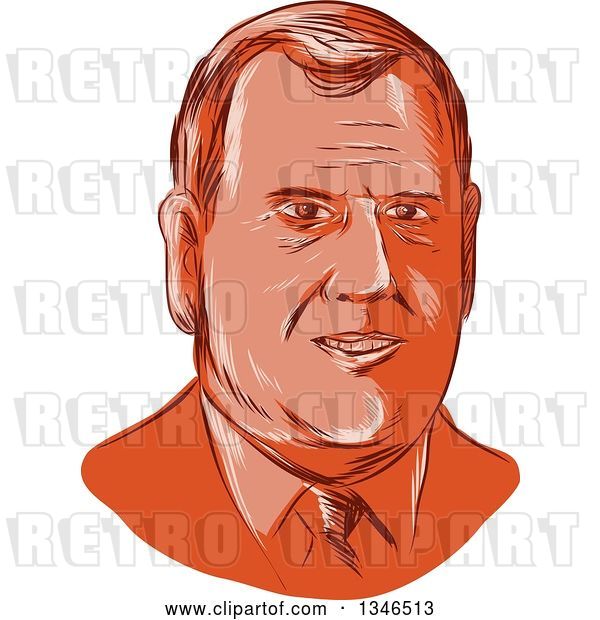Vector Clip Art of Retro Styled Face of Chris Christie, 2016 Presidential Candidate